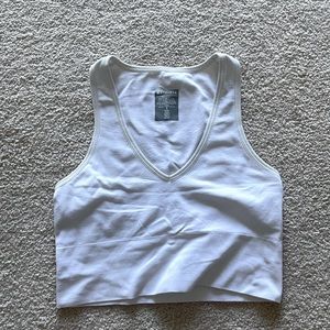 Athleta White Aurora Ribbed Tank